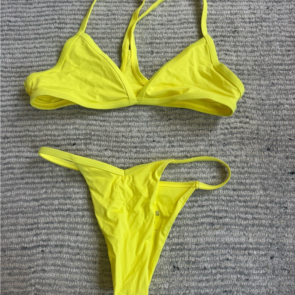 Frankie’s Bikinis Yellow Bathing Suit